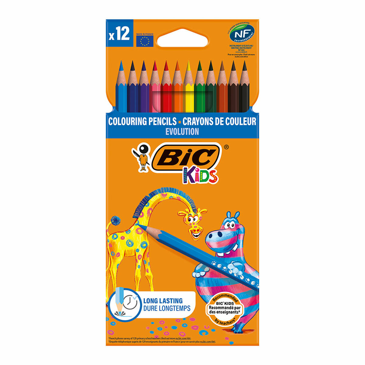 Colouring pencils Bic Multicolour 12 Pieces Colouring pencils Bic Multicolour 12 Pieces