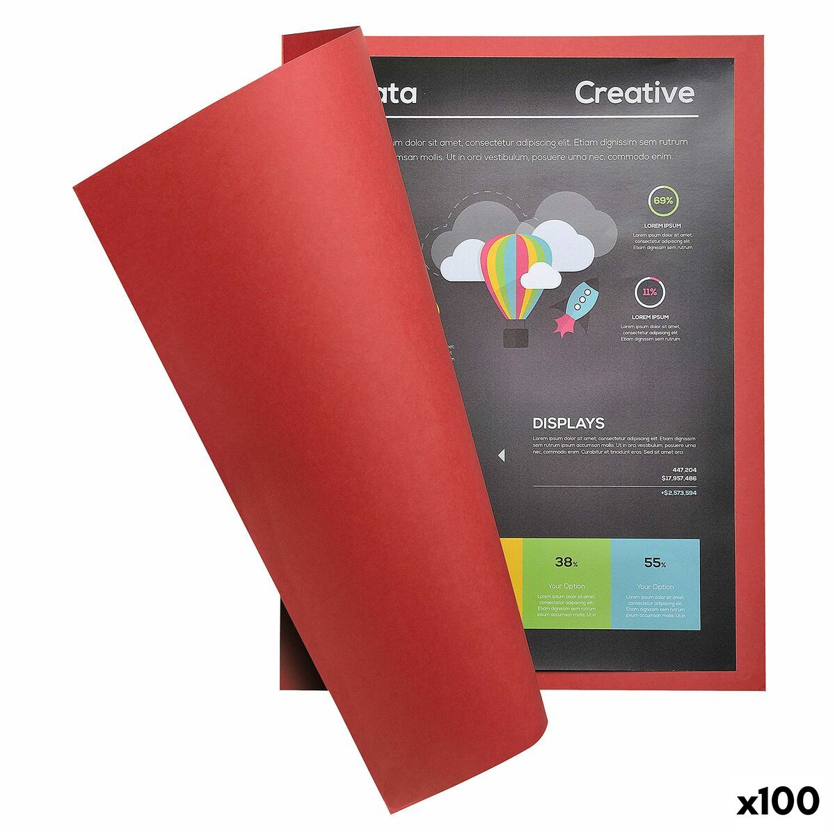 Subfolder Exacompta Rock’s Red A4 100 Pieces