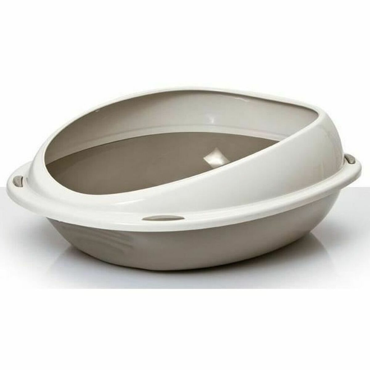 Cat Litter Box Aim 57 x 40 x 19 cm Beige Plastic