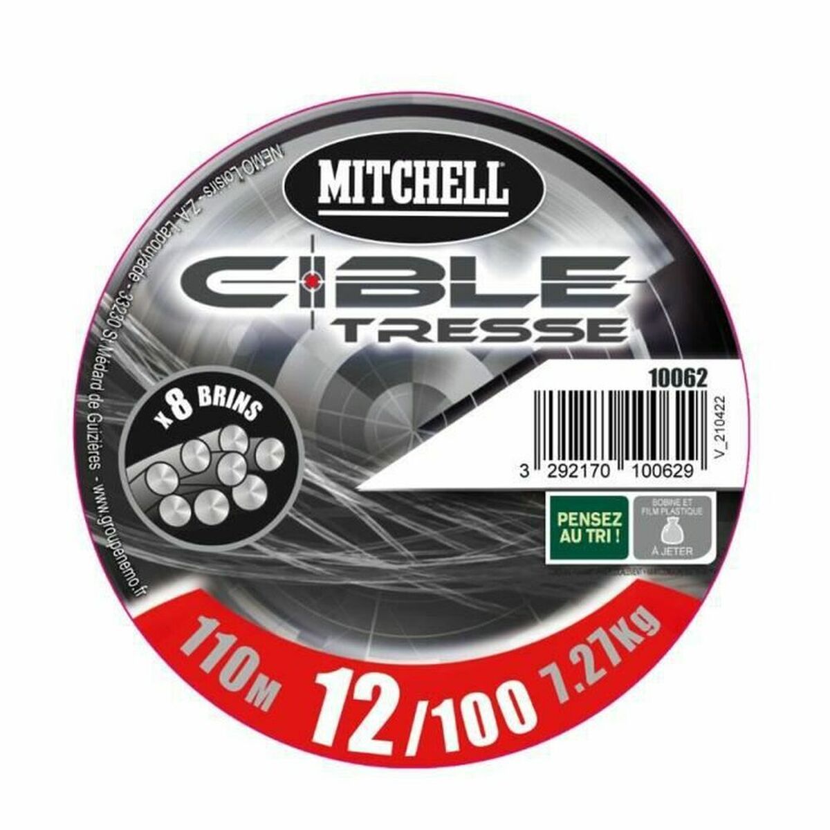 Fishing line MITCHELL 110 mm 0,15 mm 7,27 kg Fishing line MITCHELL 110 mm 0,15 mm 7,27 kg