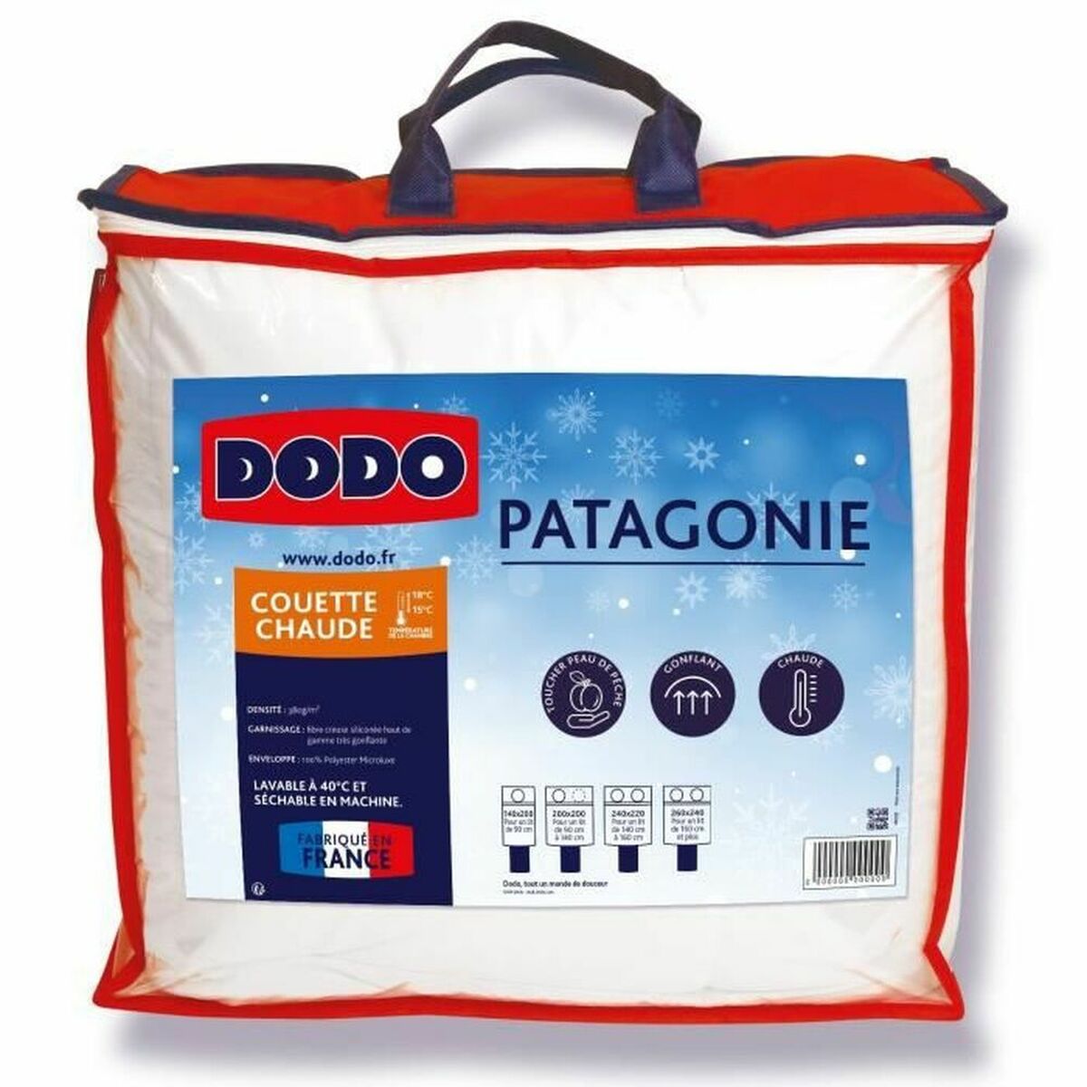 Duvet DODO Patagonia White 220 x 240 cm 380 g/m