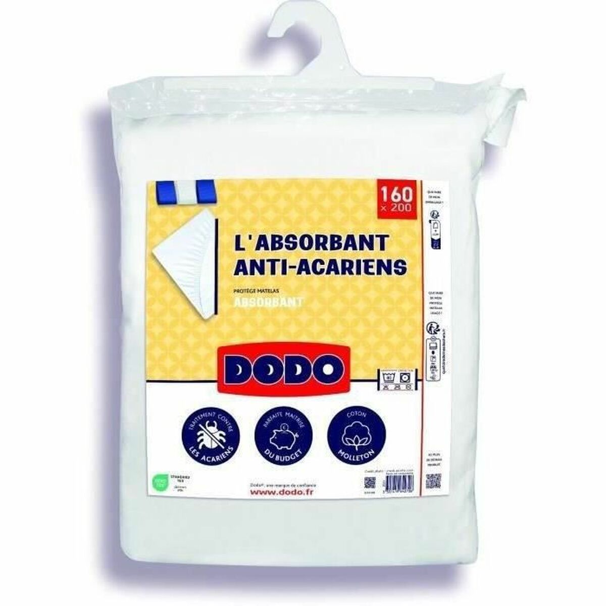 Mattress protector DODO White 160 x 200 cm Mattress protector DODO White 160 x 200 cm