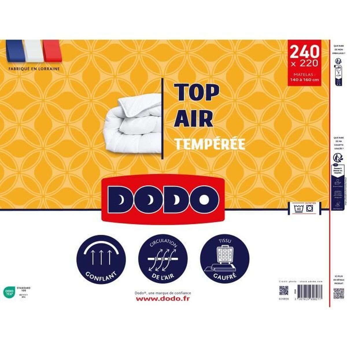 Duvet DODO TOP AIR White 300 g/m 220 x 240 cm