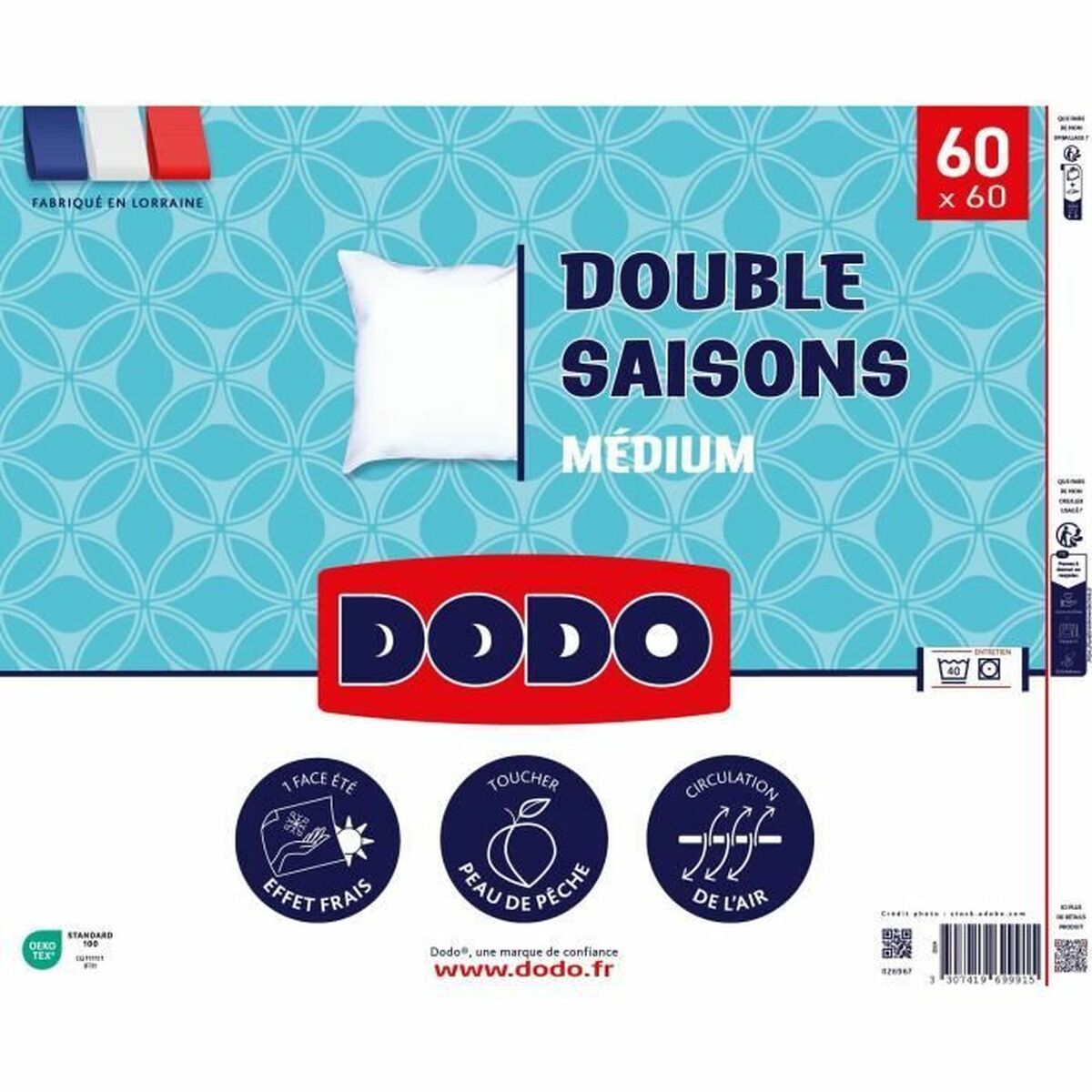 Pillow DODO VOLUPT’AIR White 60 x 60 cm Pillow DODO VOLUPT’AIR White 60 x 60 cm