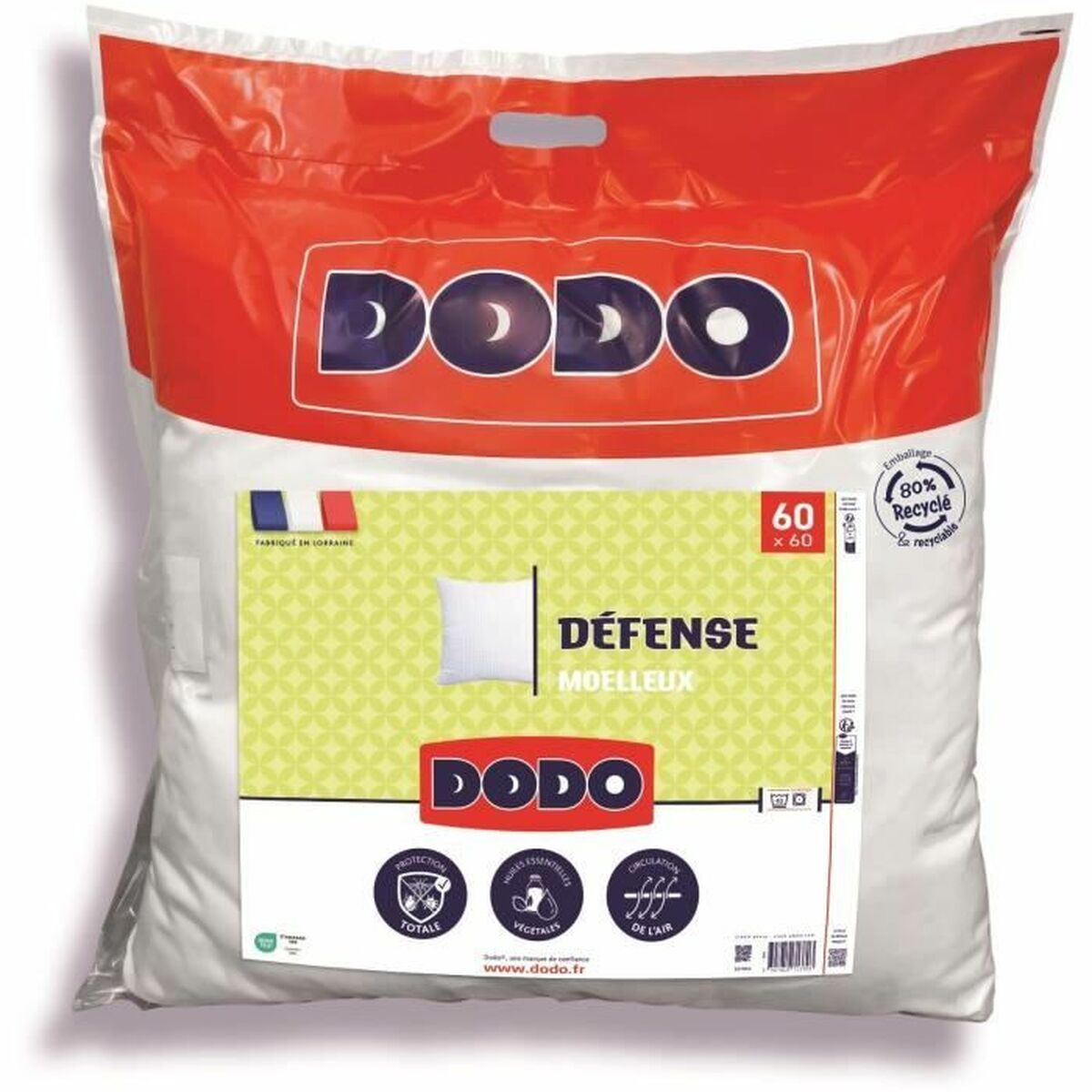 Pillow DODO VOLUPT’AIR White 60 x 60 cm