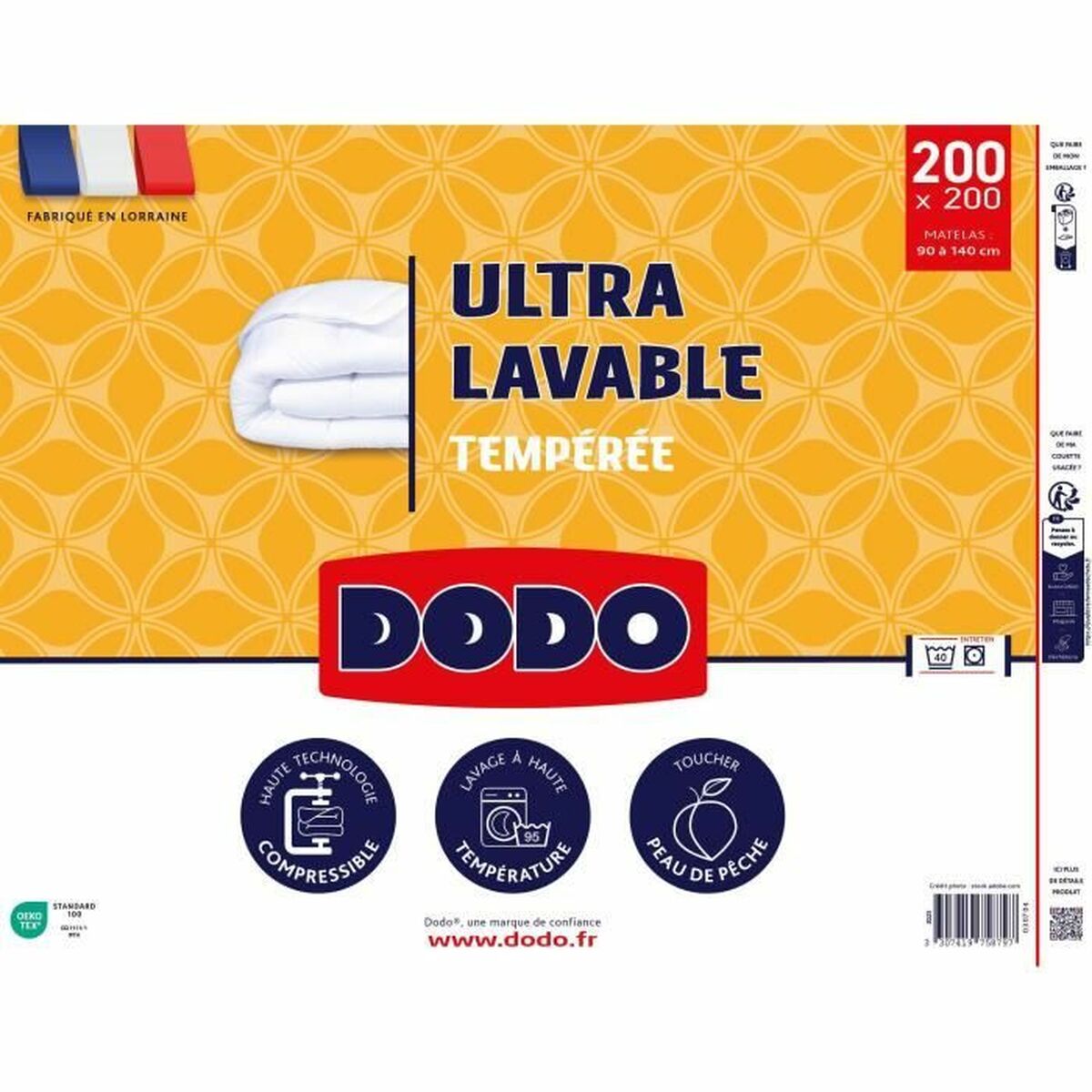 Duvet DODO ULTRA LAVABLE White 200 x 200 cm