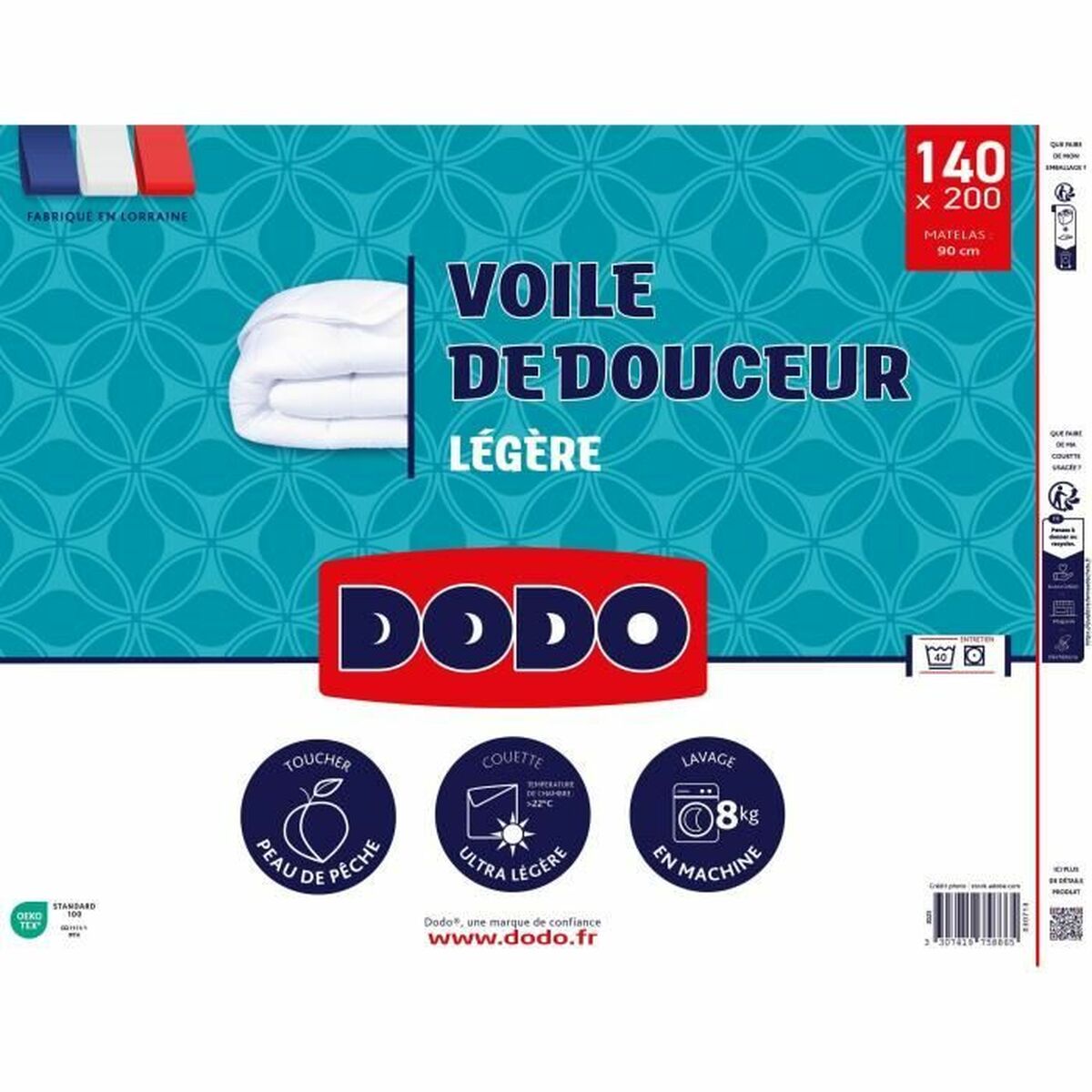 Duvet DODO VOILE DE DOUCEUR White 100 g/m 140 x 200 cm