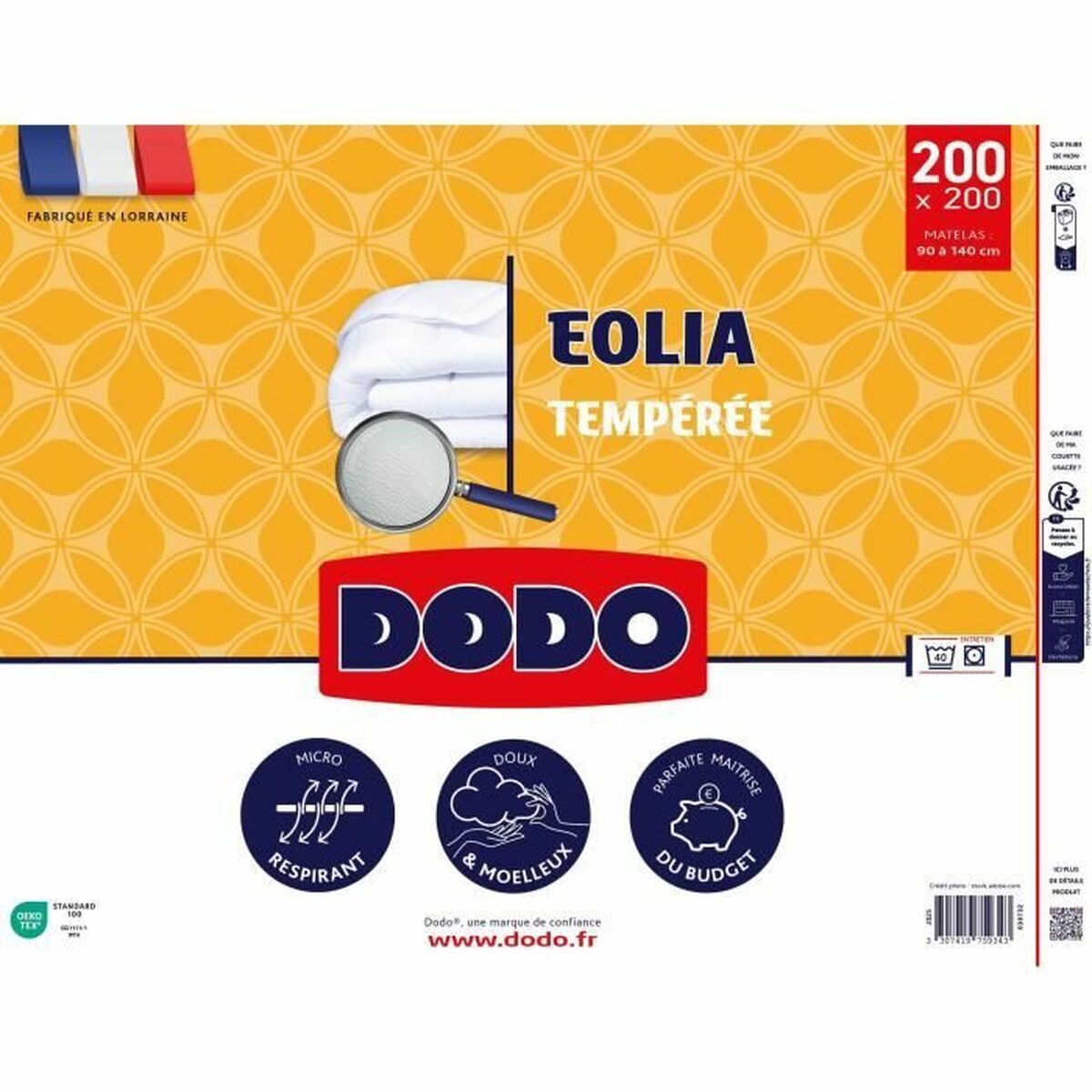 Duvet DODO EOLIA White 300 g/m 200 x 200 cm