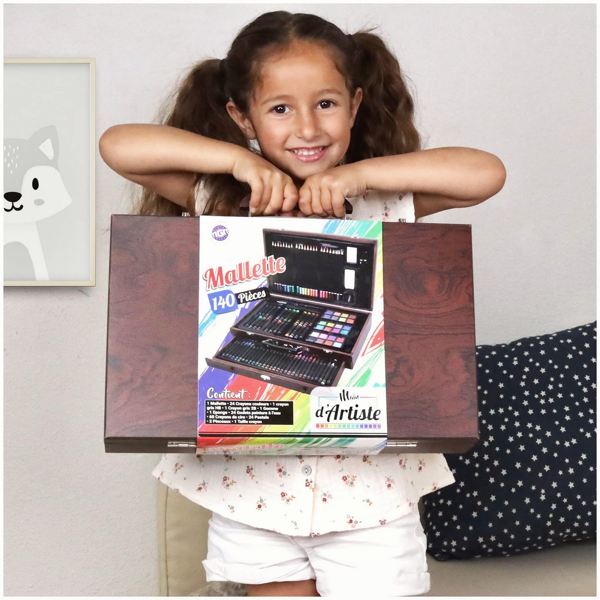 Painting set MGM Artist’s Hand Briefcase Wood 140 Pieces