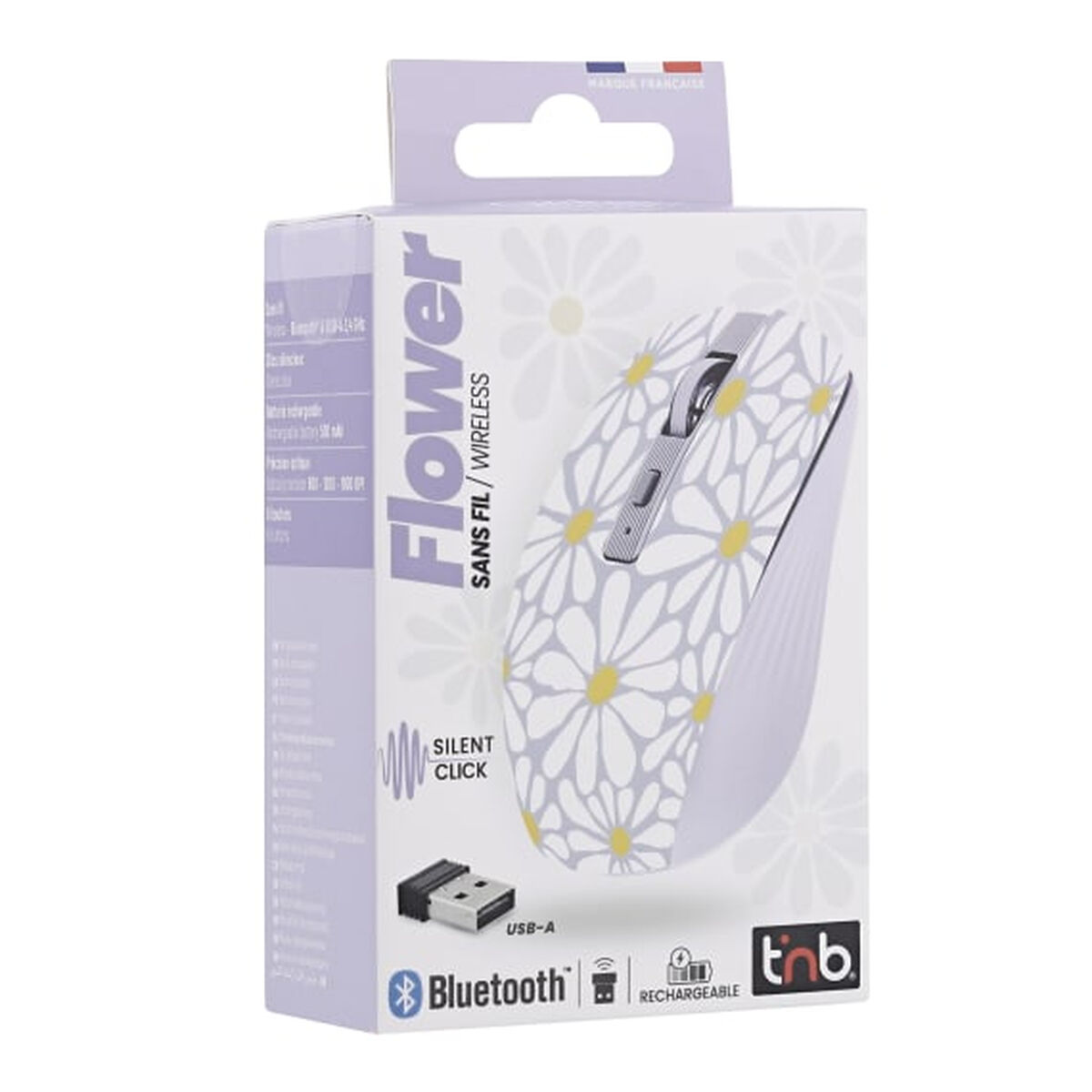 Wireless Bluetooth Mouse T’NB FLOWER Multicolour 1600 dpi