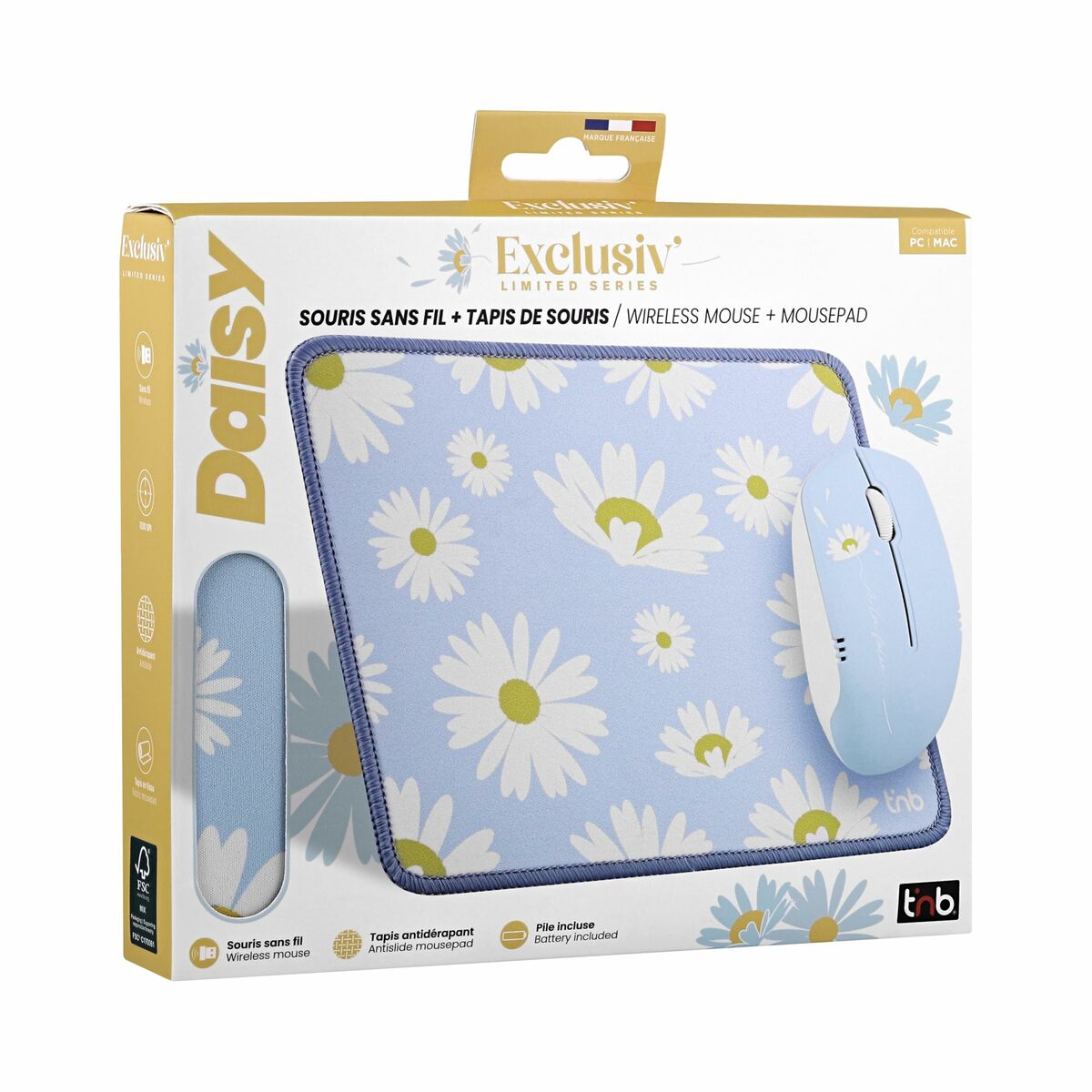 Gaming Mouse and Mat T’NB DAISY Blue