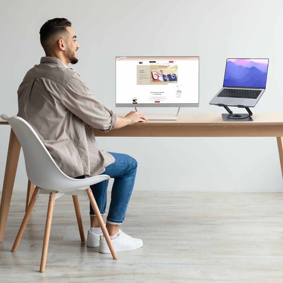 Notebook Stand T’NB iClick Metal Innovative and functional 360º rotation