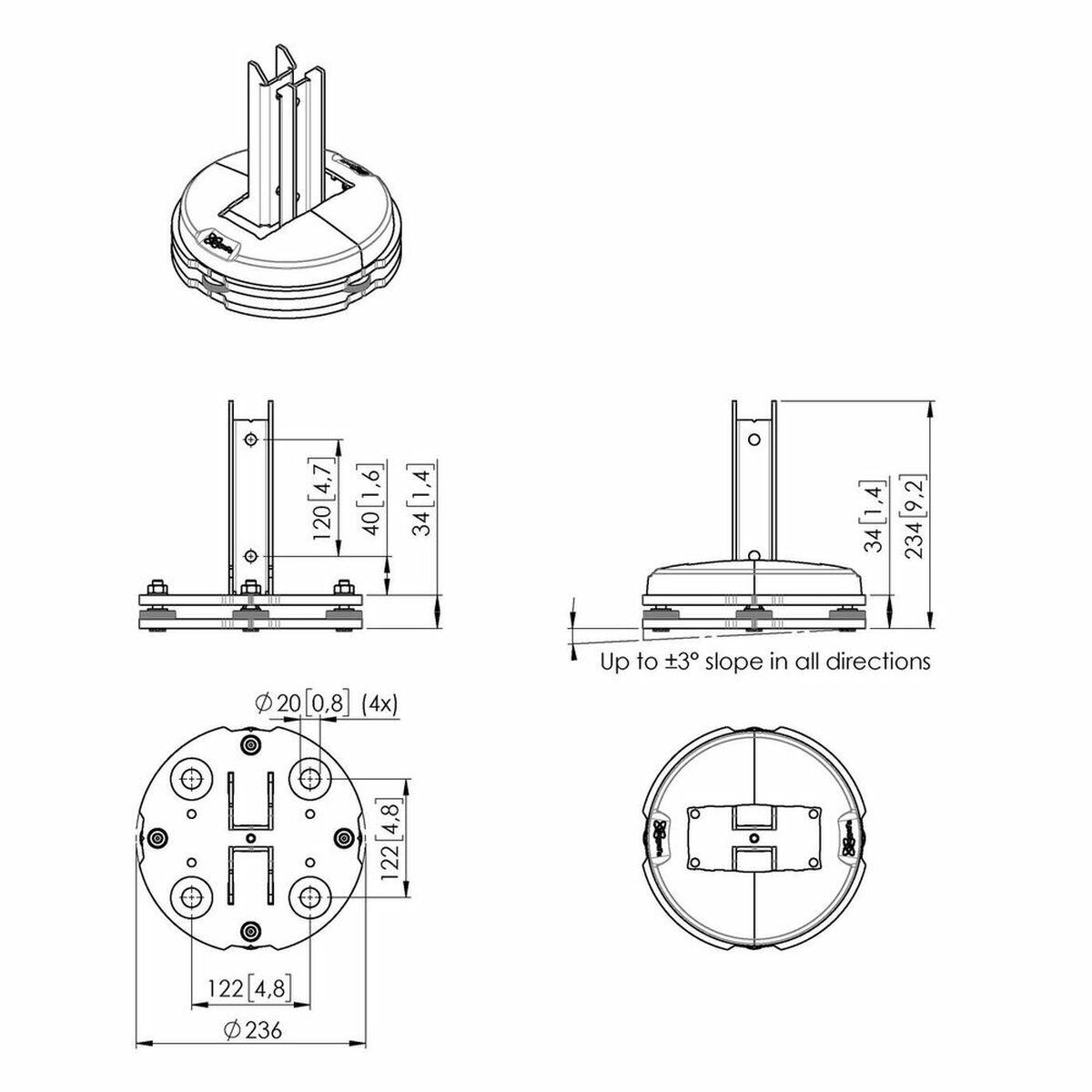 Suspended Panel Assembly Kit Vogel’s PFF 7965