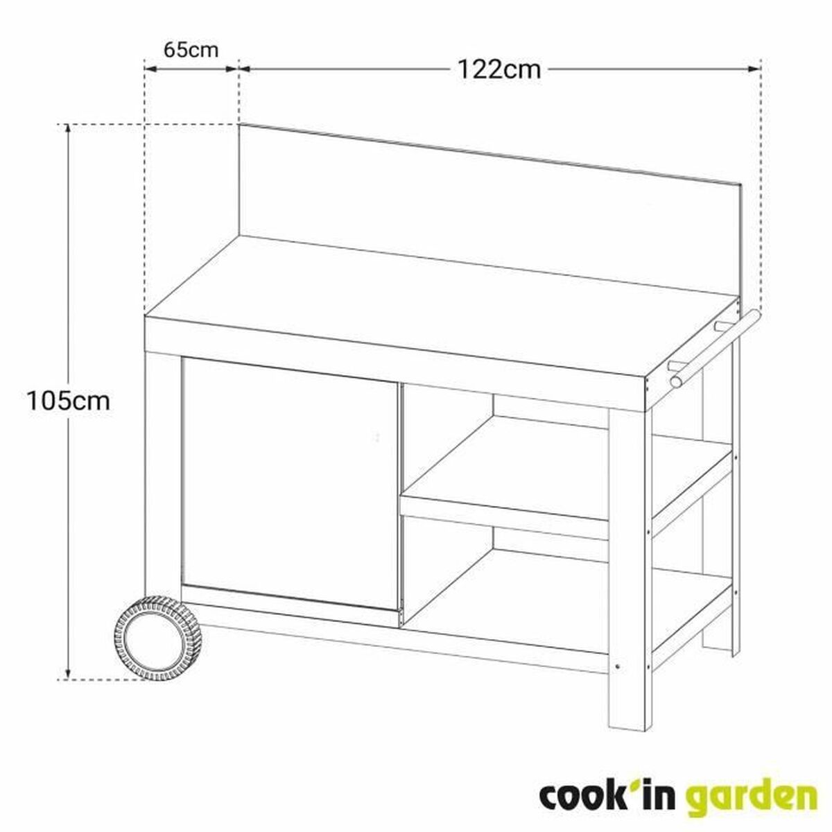 Cart Cook’in Garden Nova 110 Black noir