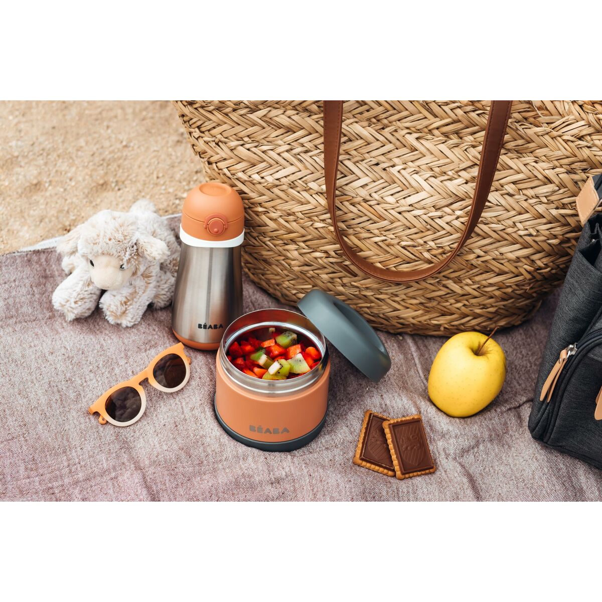 Baby Thermos Flask Baba Orange Stainless steel 500 ml