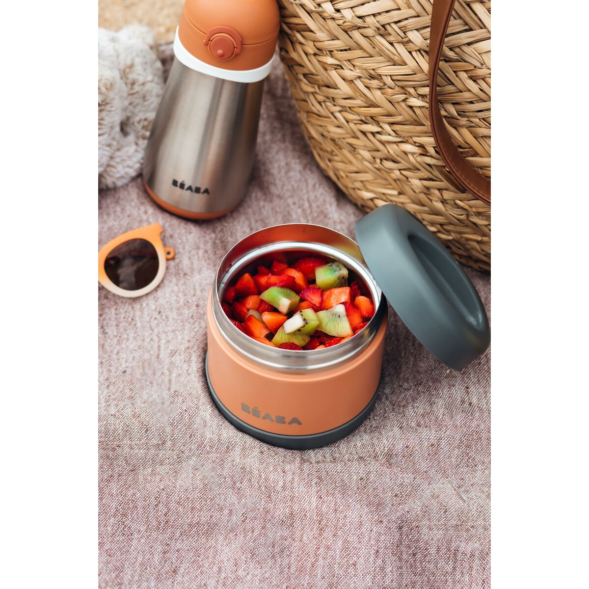 Baby Thermos Flask Baba Orange Stainless steel 500 ml