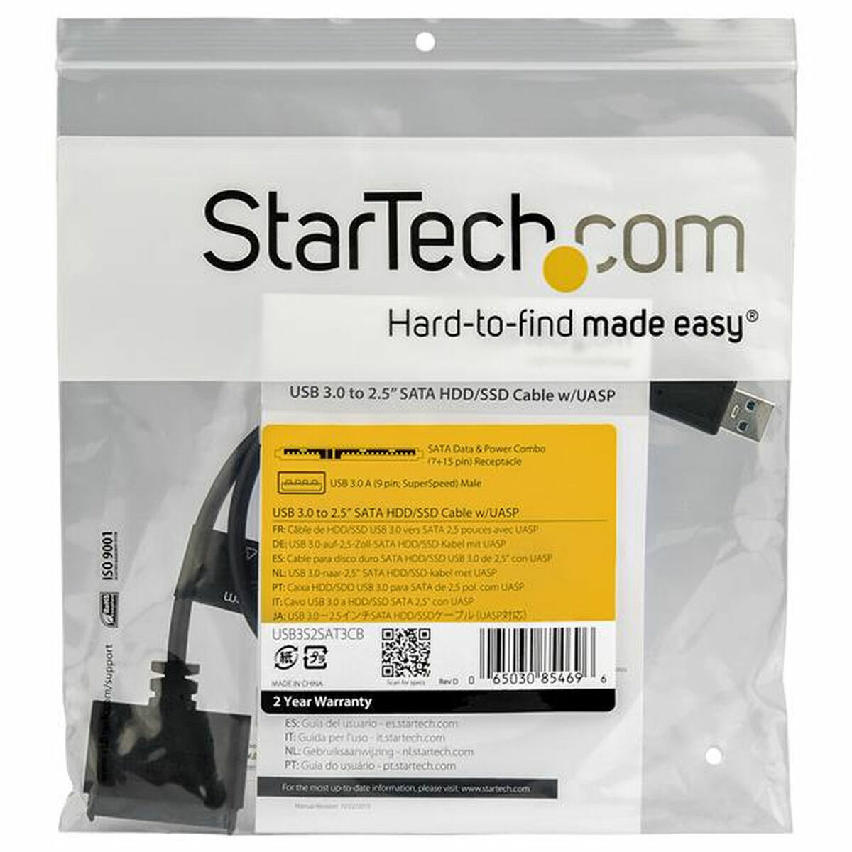 USB to SATA Hard Disk Adaptor Startech USB3S2SAT3CB HDD/SSD 2.5″