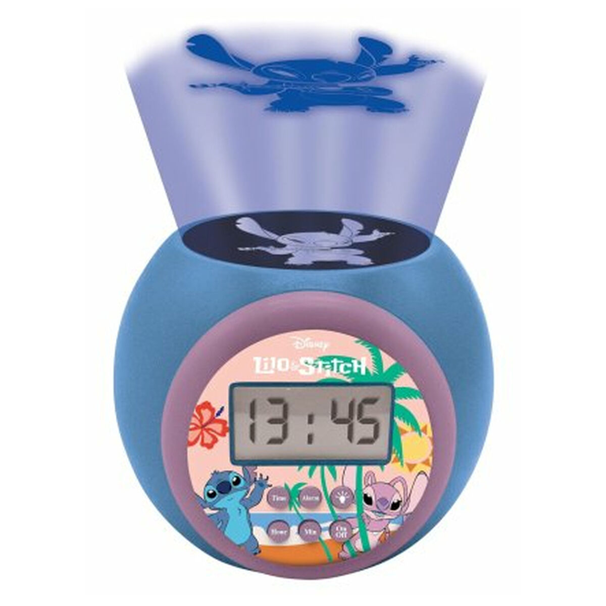 Radio Alarm Clock with LCD Projector Lexibook Stitch
