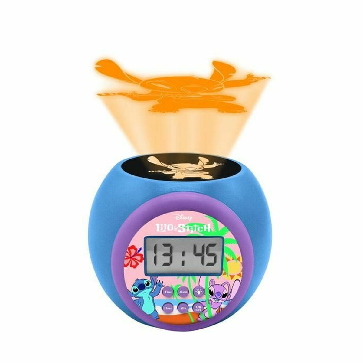 Radio Alarm Clock with LCD Projector Lexibook Stitch