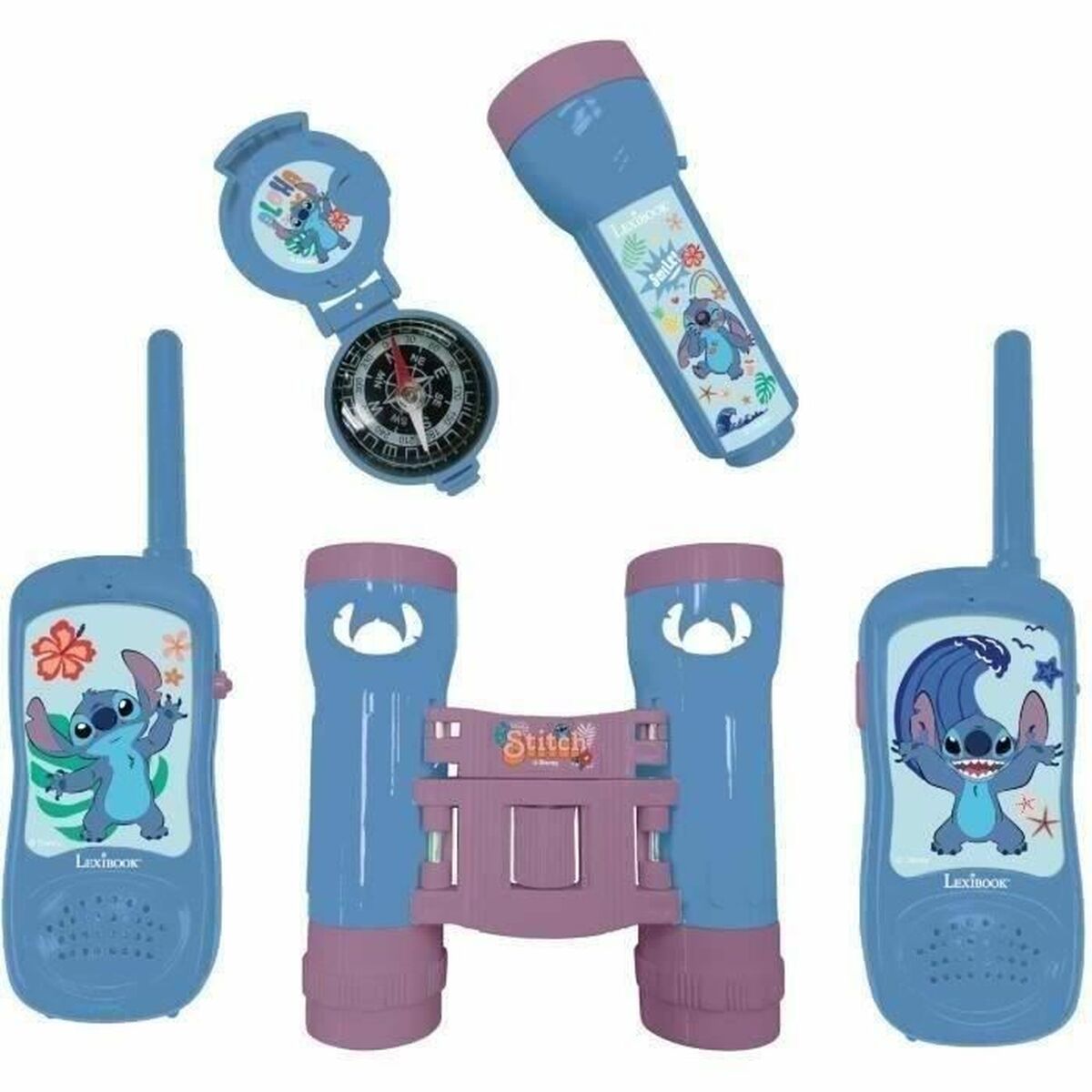 Walkie-Talkie Lexibook Kit de Aventurero con Walkie Talkies Stitch Walkie-Talkie Lexibook Kit de Aventurero con Walkie Talkies Stitch