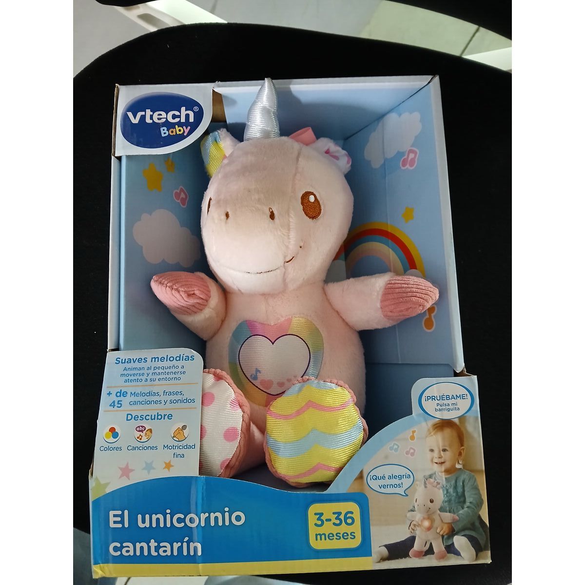 Soft toy with sounds Unicorn Vtech (ES) (20 x 28 x 12 cm)