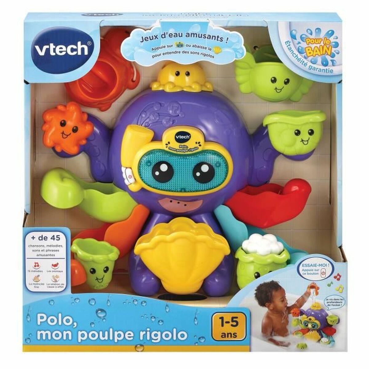 Bath Toy Vtech Baby Polo, My Funny Octopus underwater Bath Toy Vtech Baby Polo, My Funny Octopus underwater