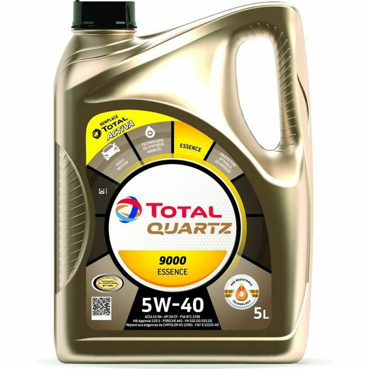 Car Motor Oil Total QUARTZ 9000 5 L 5W40