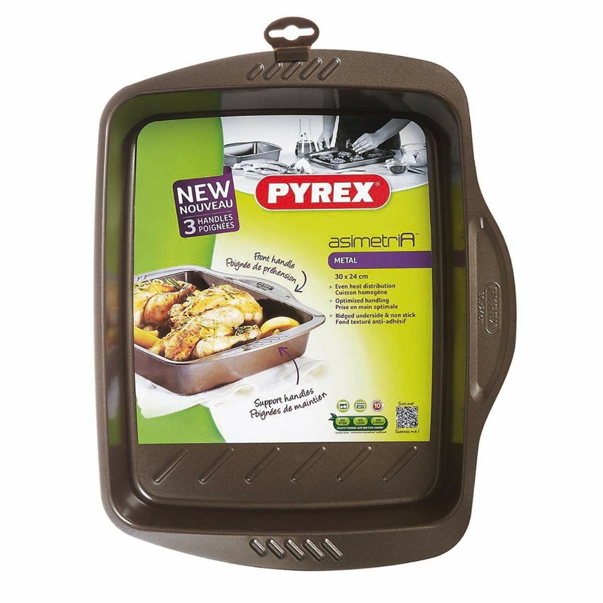 Baking tray Pyrex Brown Black Metal