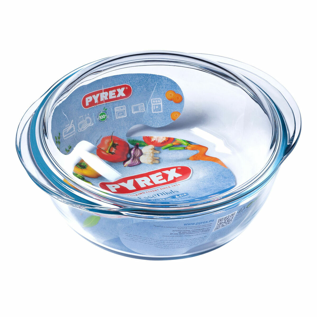 Casserole with lid Pyrex Essentials Transparent 32 L