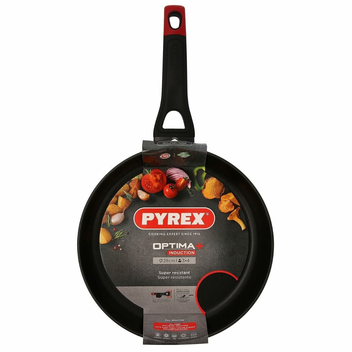 Pan Pyrex Black Stainless steel Aluminium  28 cm