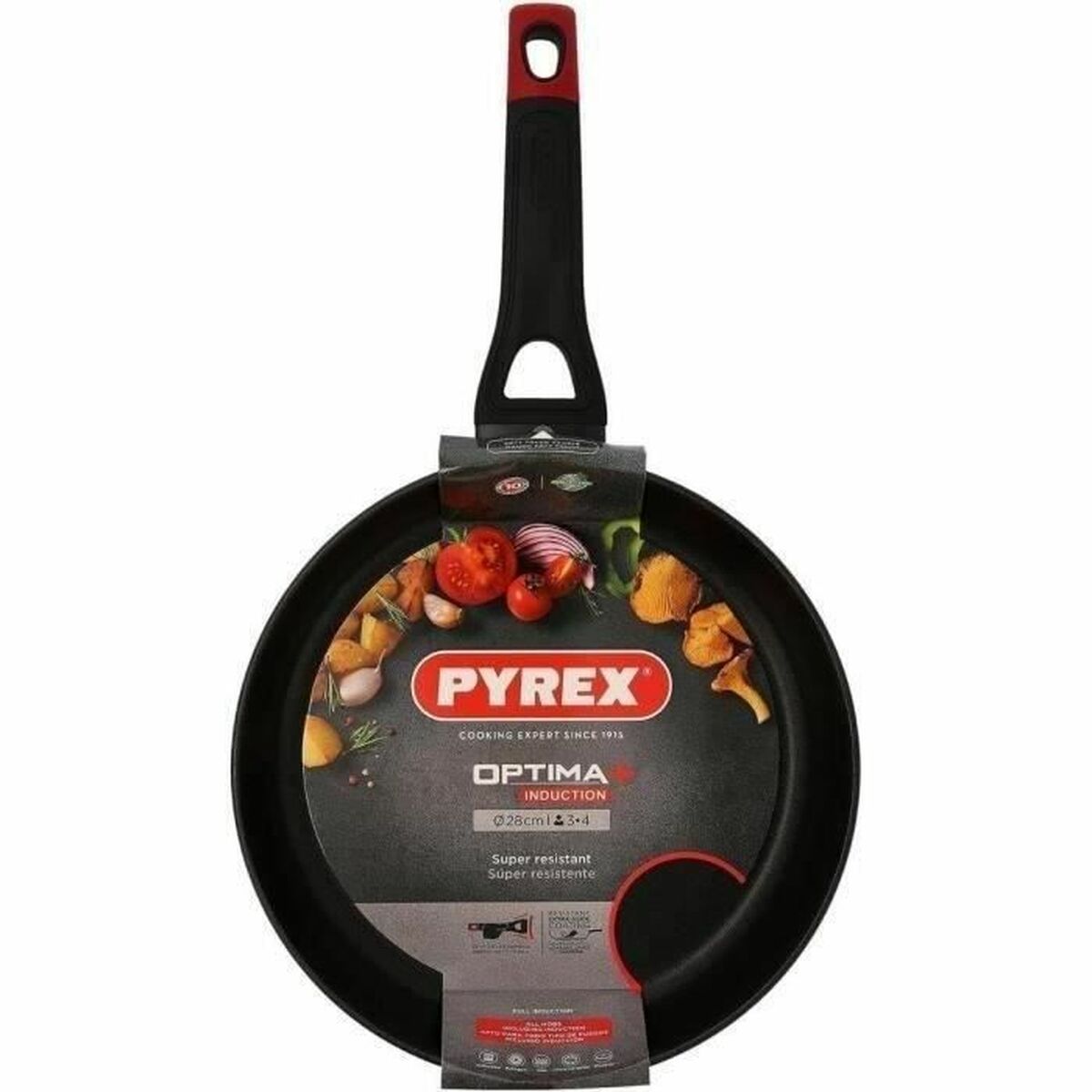 Pan Pyrex Black Stainless steel Aluminium  28 cm Pan Pyrex Black Stainless steel Aluminium  28 cm