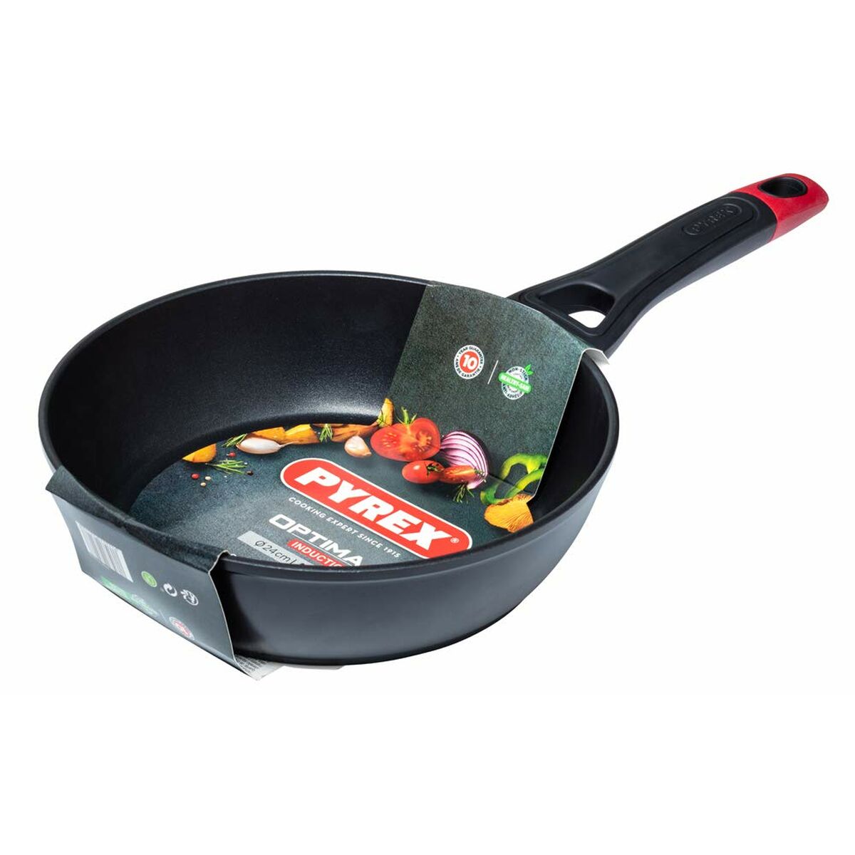 Pan Pyrex Black Red Aluminium