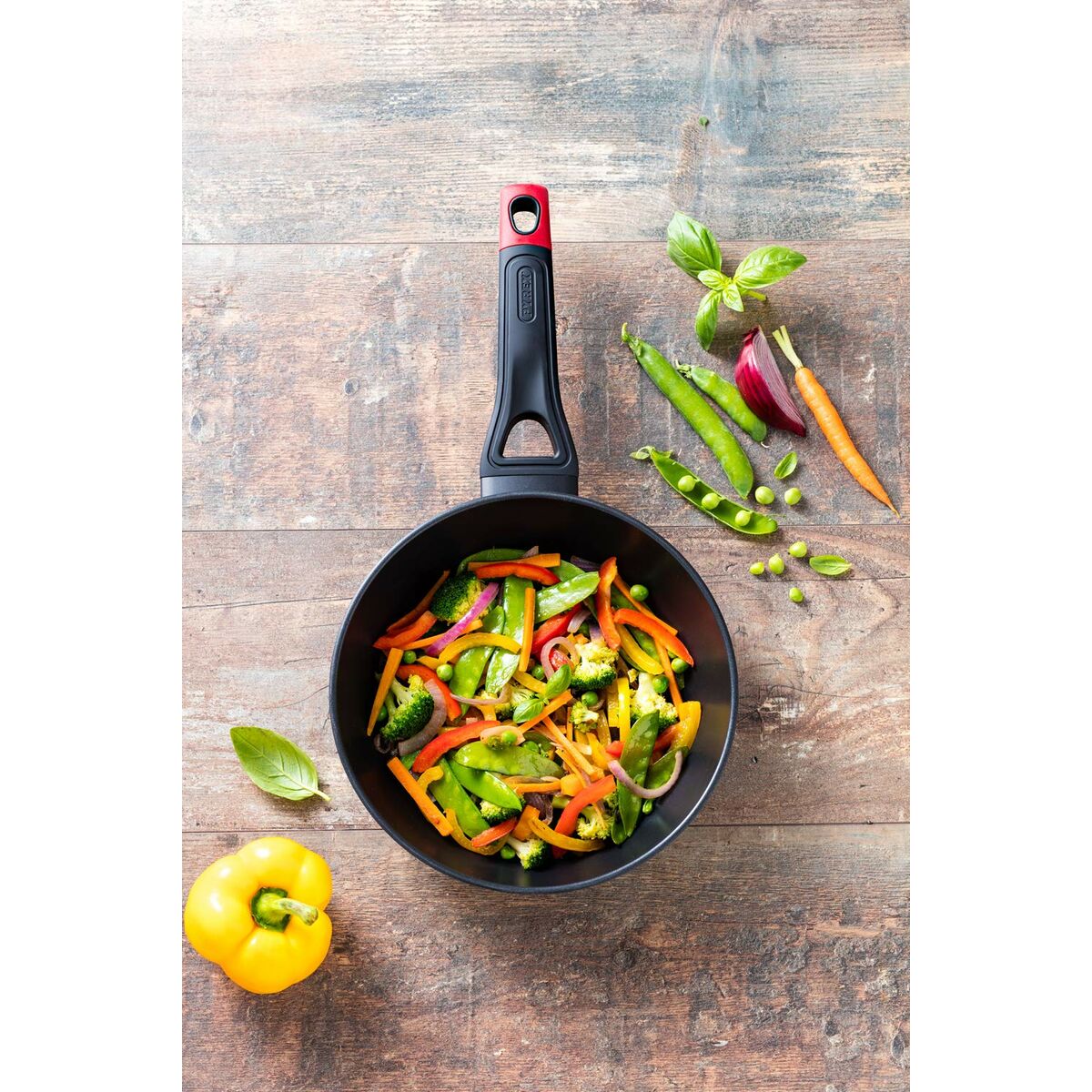 Pan Pyrex Black Red Aluminium