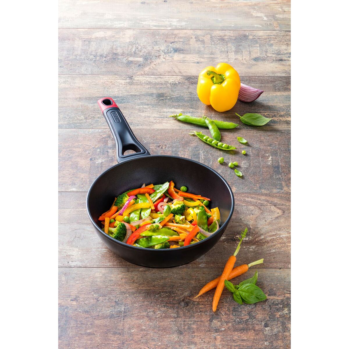Pan Pyrex Black Red Aluminium