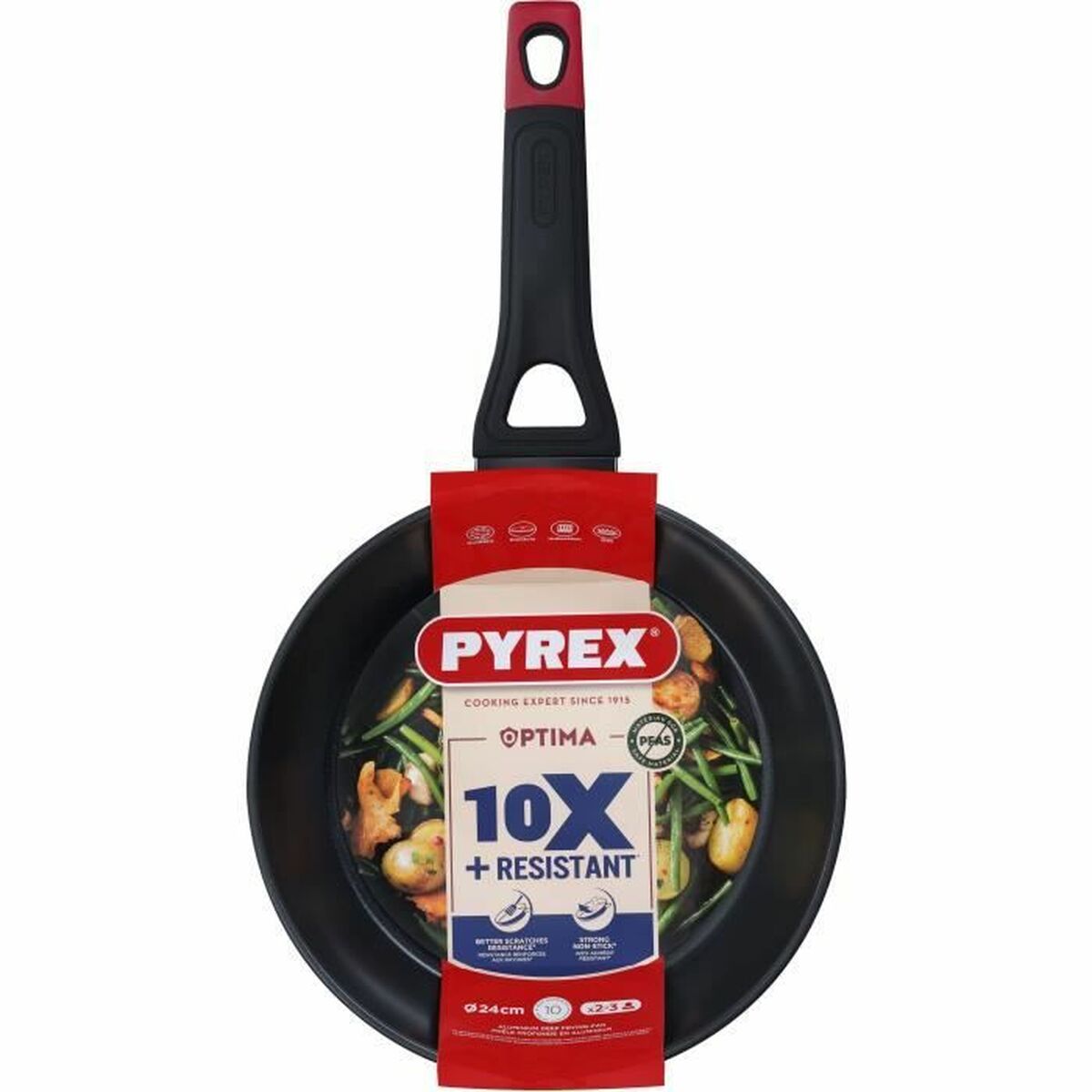 Pan Pyrex Black Red Aluminium Pan Pyrex Black Red Aluminium