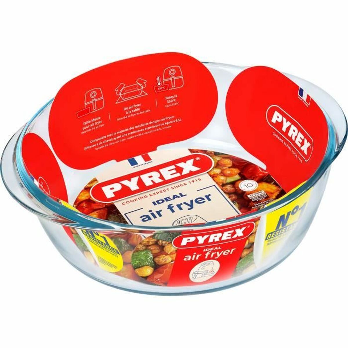 Oven Dish Pyrex Transparent Borosilicate Glass Circular Ø 26 cm Oven Dish Pyrex Transparent Borosilicate Glass Circular Ø 26 cm