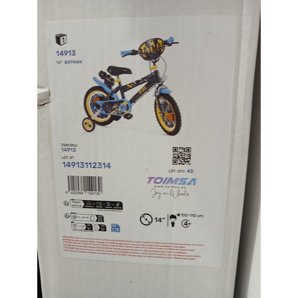 Children’s Bike Batman 14″ Black (Refurbished A)