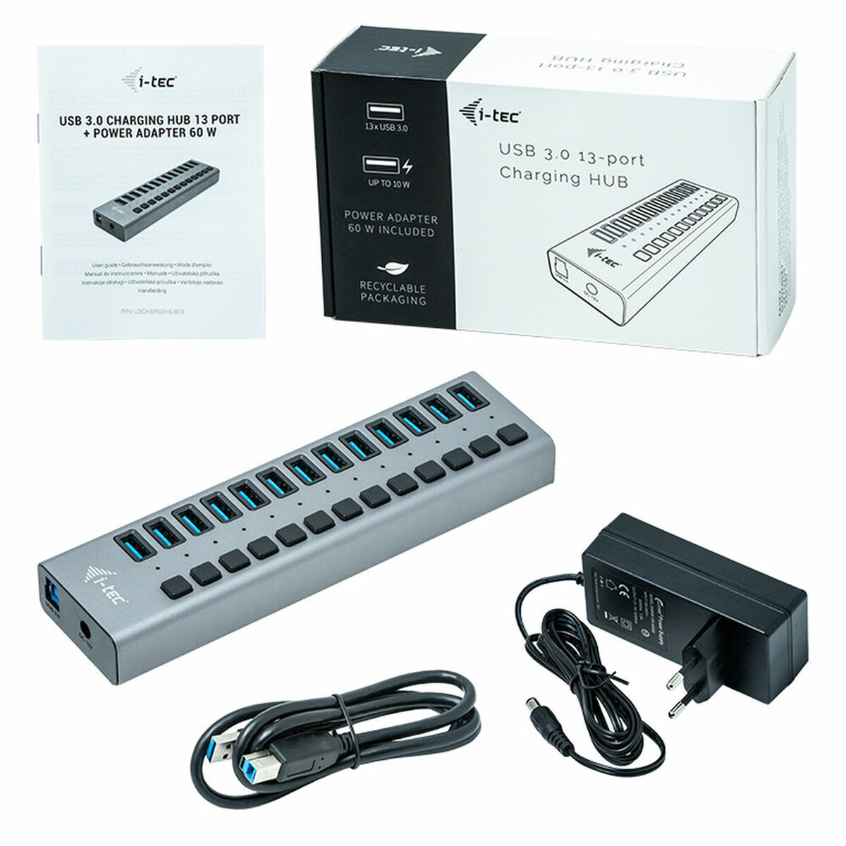 USB Hub i-Tec U3CHARGEHUB13 60W USB Hub i-Tec U3CHARGEHUB13 60W