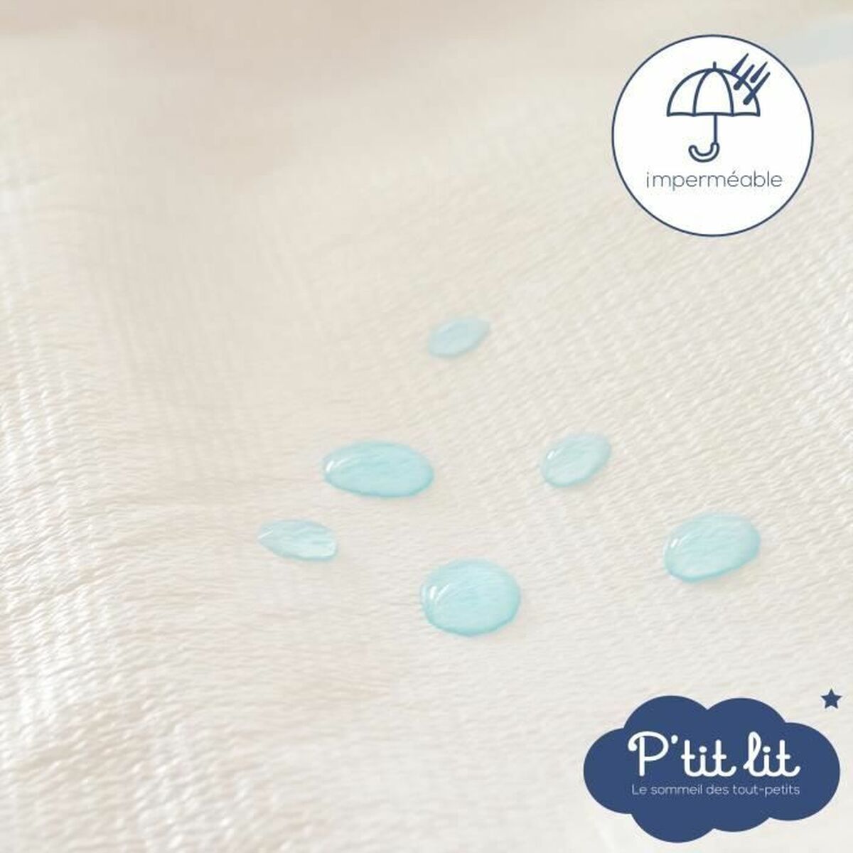 Cot protector P’TIT LIT 70 x 140 cm White 25 Pieces (25 Units)