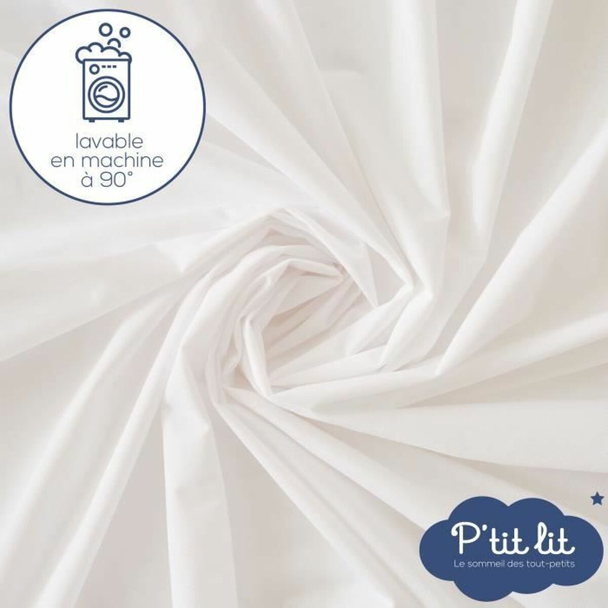 Cot protector P’TIT LIT 70 x 140 cm White 25 Pieces (25 Units)