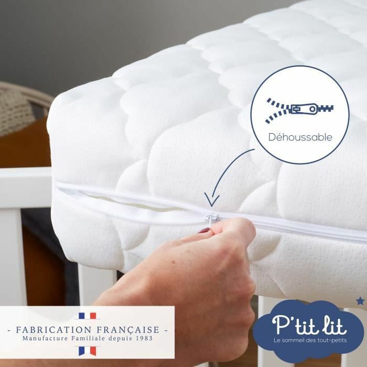 Cot mattress P’TIT LIT Bamboo