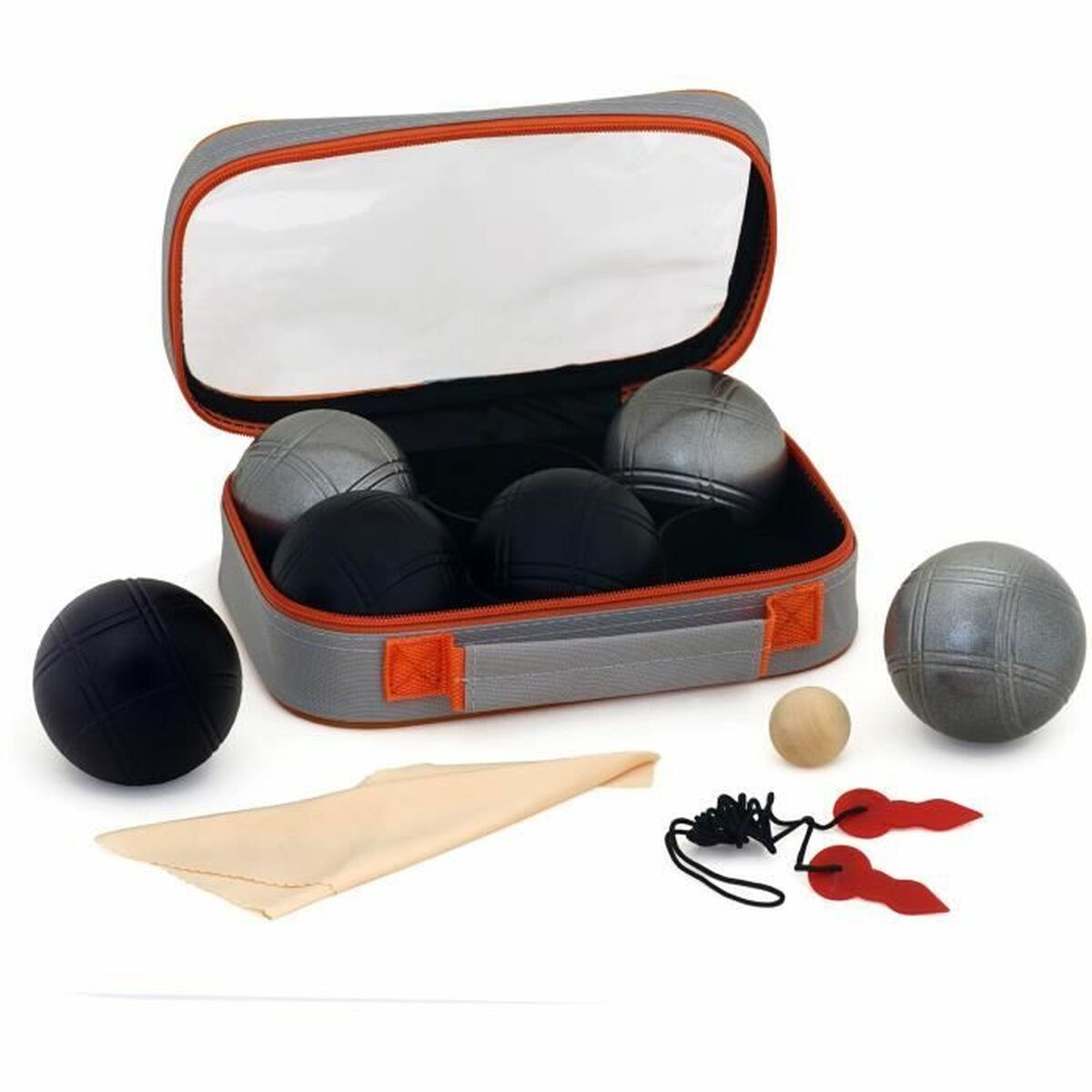 Boules Set Black Silver Steel (6 Units) Boules Set Black Silver Steel (6 Units)