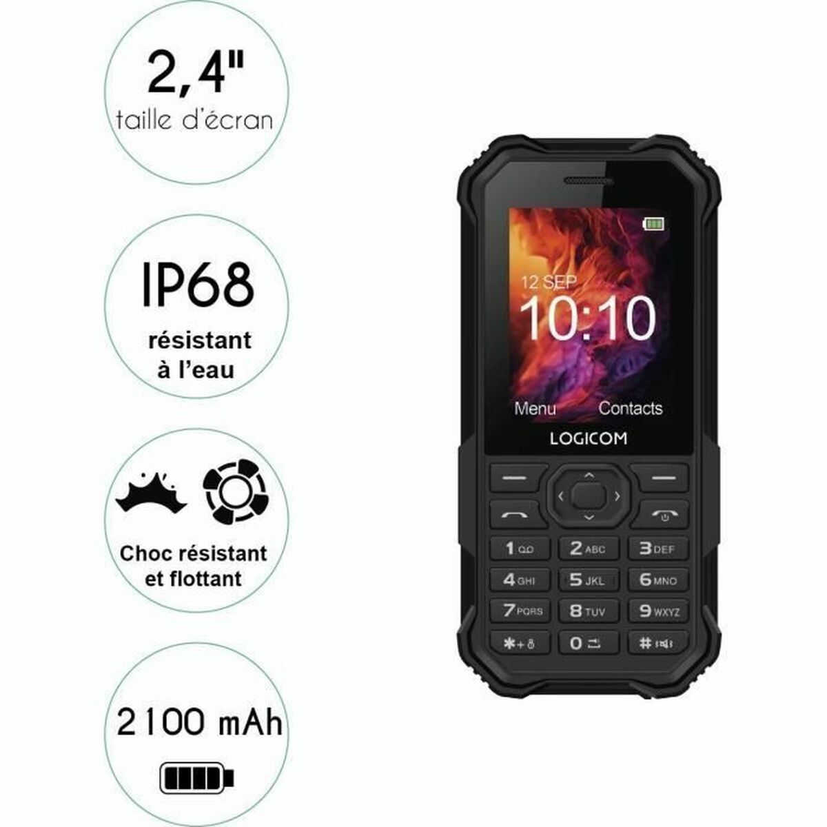 Mobile phone Logicom XTREM 40 Black 2.4″