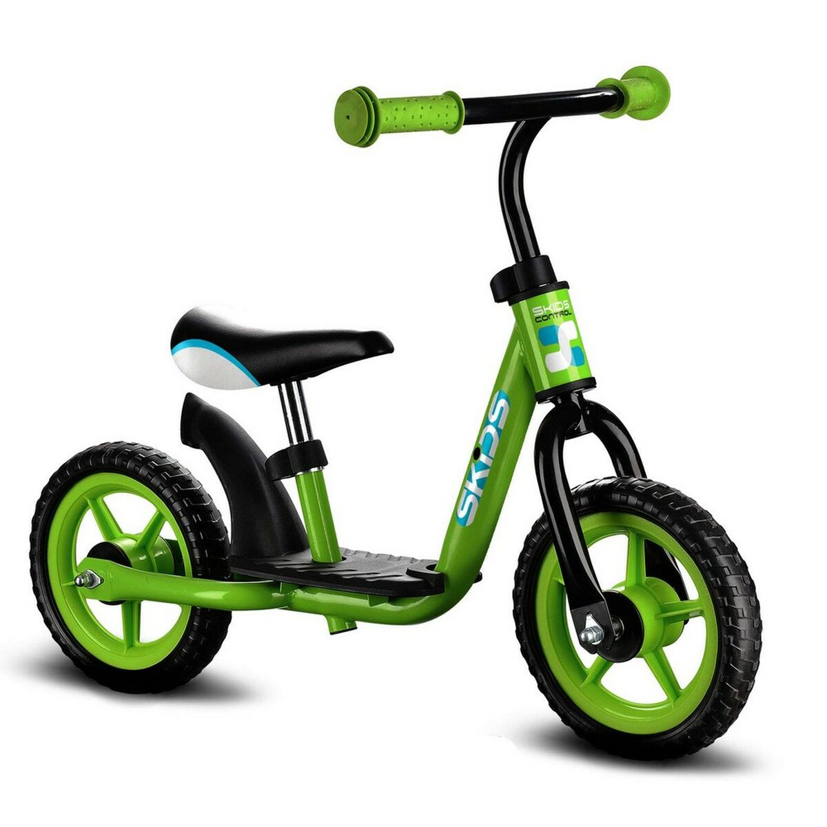 Children’s Bike Skids Control Green Steel Footrest