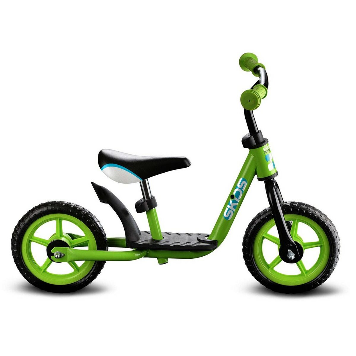 Children’s Bike Skids Control Green Steel Footrest