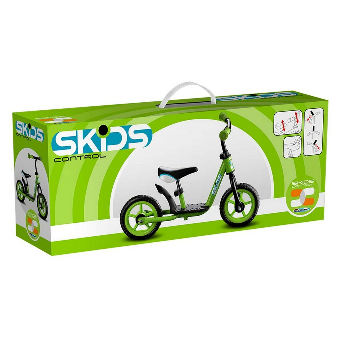Children’s Bike Skids Control Green Steel Footrest