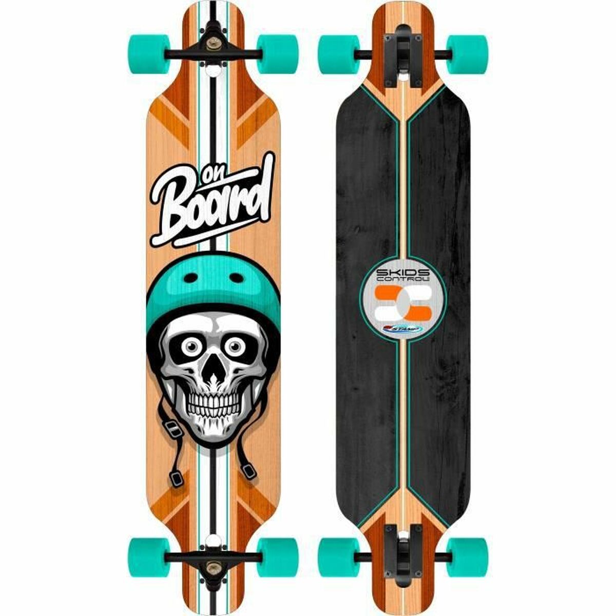 Longboard Stamp Skids Control 41″