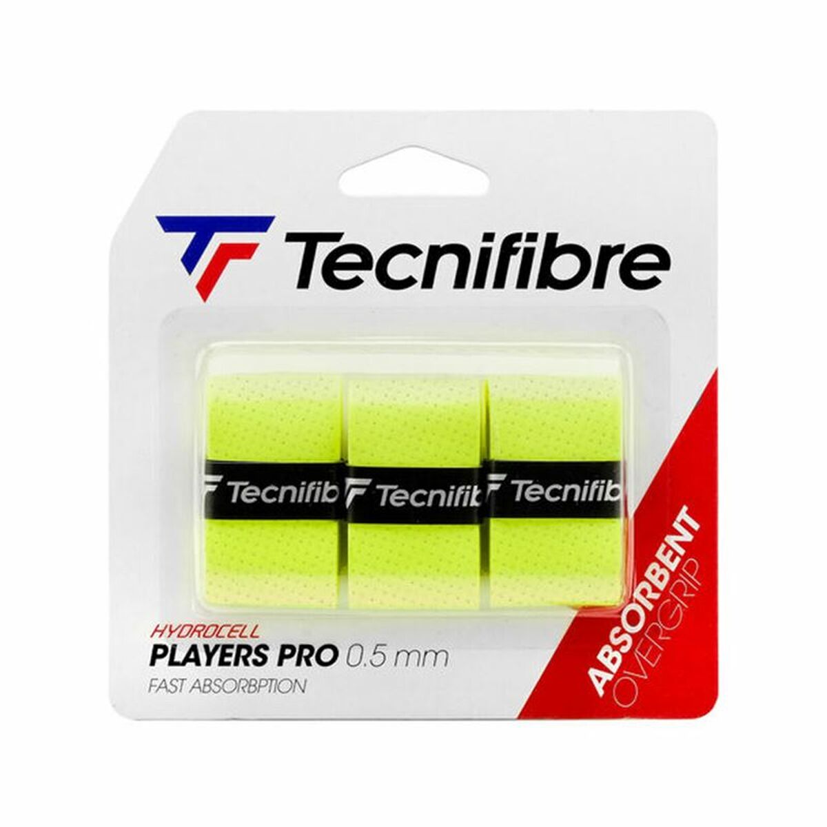 Tennis Overgrip Tecnifibre Players Pro Neon Yellow 3 Units