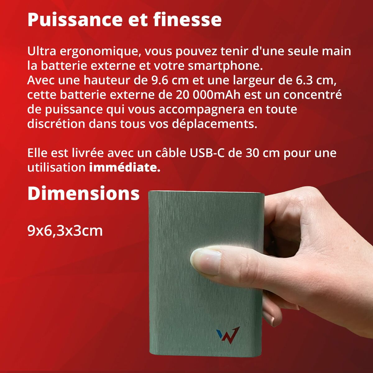 Powerbank Wonder Wonder WX20 Silver 20000 mAh