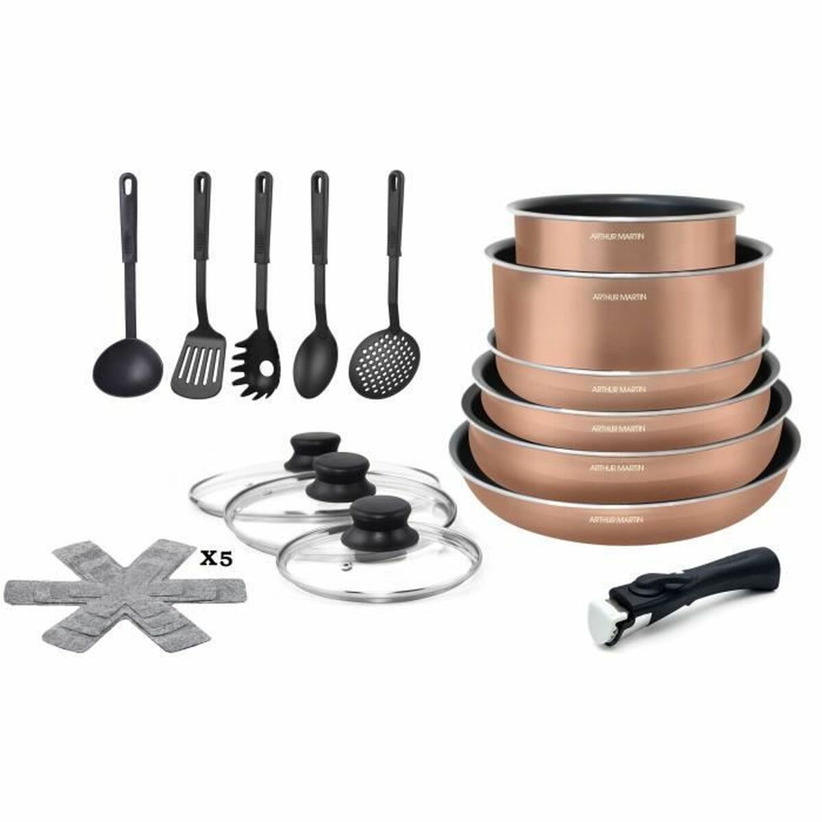 Cookware Arthur Martin 20 Pieces Cookware Arthur Martin 20 Pieces